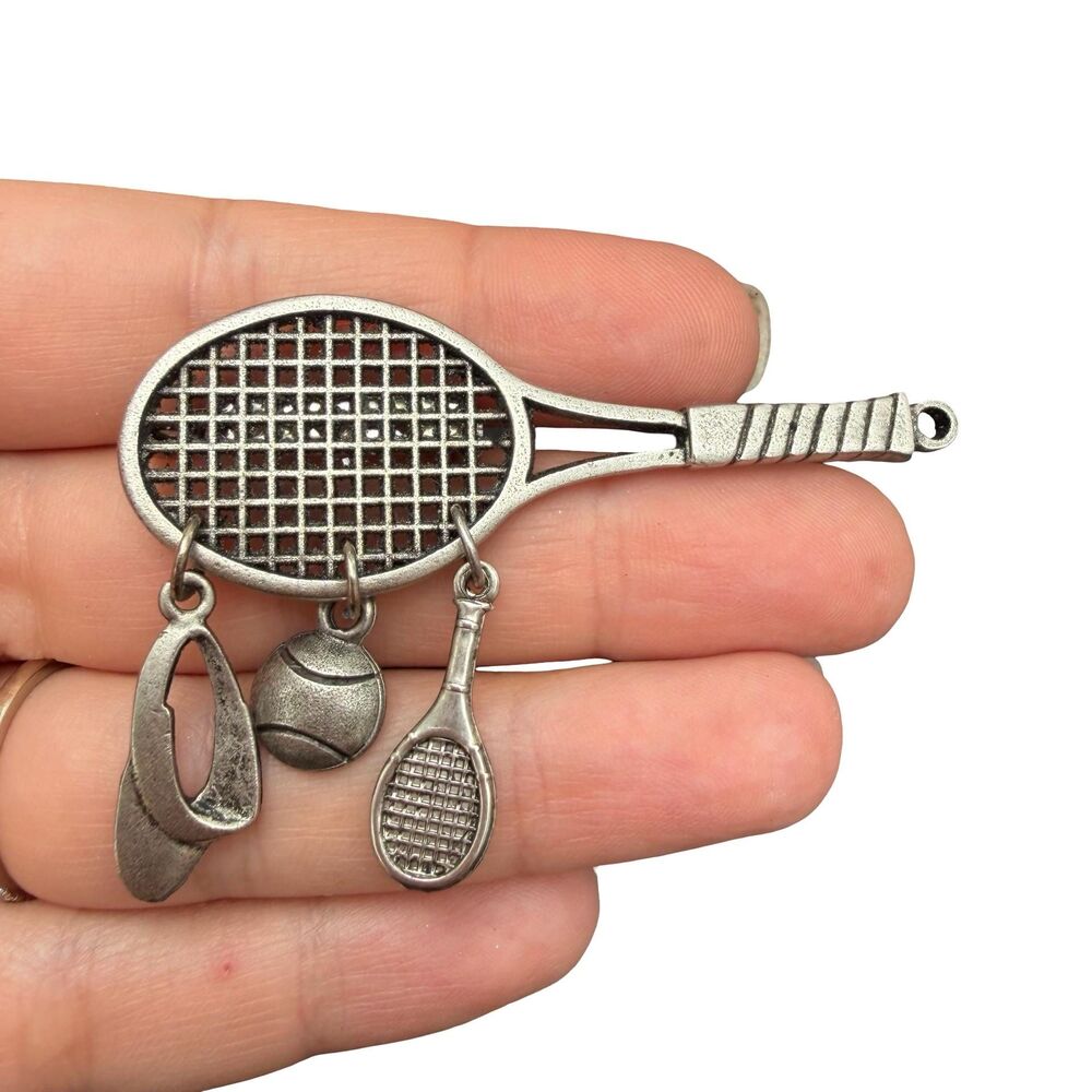 Vintage Jewelry Tennis Brooch Tennis Racket Pin Tennis Jewelry